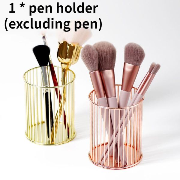 

storage baskets nail pen holder metal box makeup brush student eyebrow desktop