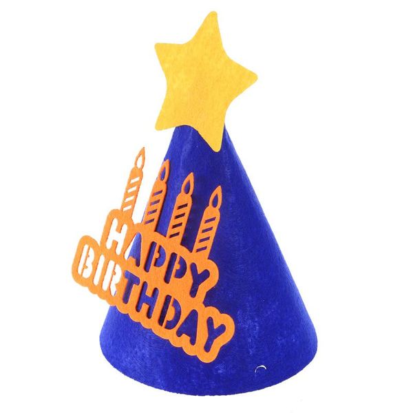 

party hats birthday creative lovely cartoon hat po prop for children kids decoration (blue)