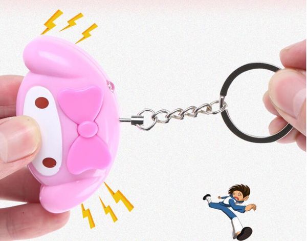 

keychains cute mini self defense alarm 120db personal security anti-attack emergency keyring for women kids elderly girls, Silver