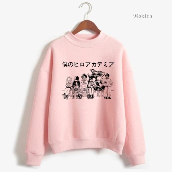 

men's hoodies & sweatshirts my hero academia himiko toga kawaii cartoon hoodie men boku no sweatshirt harajuku fashion streetwear mal, Black