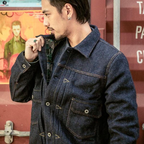 

men's jackets wt-0003 read description asian size washed hand-made man's vintage super heavy wool casual stylish jacket, Black;brown
