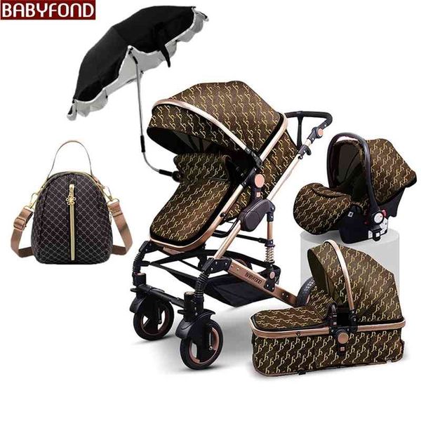 

baby stroller 3 in 1 lightweight car high landscape pram s for 0-36 months trolley