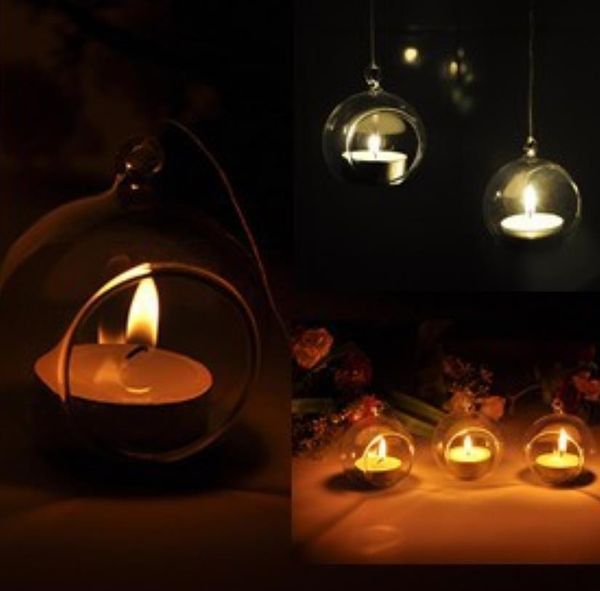 Titulares de vela Decoração de casa Garden Garden1pc 60mm pendurado tealight titular globes de vidro Terrarium castlestick vase inn bar decoração