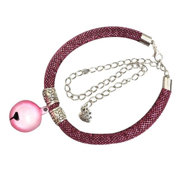 

fashion cat puppy dog adjustable pet collar necklace extended chain with bell apparel