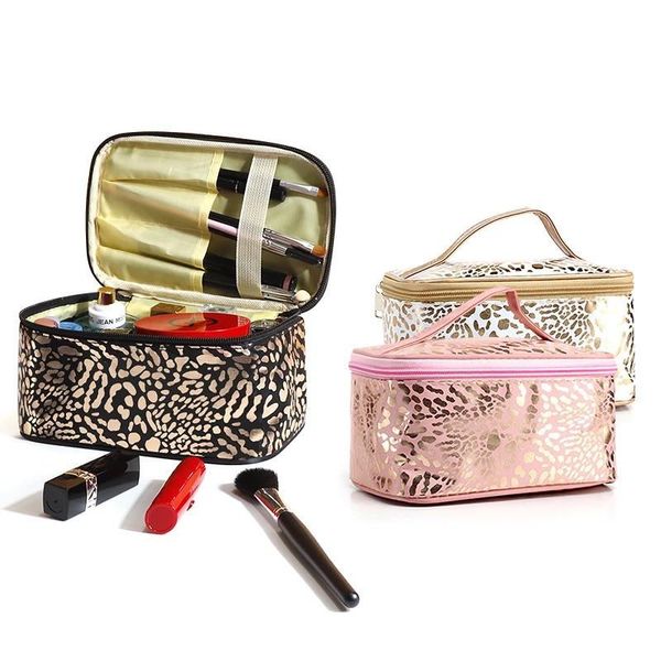 

cosmetic bags & cases women bag fashion leopard makeup organizer ladies waterproof beauty tote travel make up neceser toiletrie