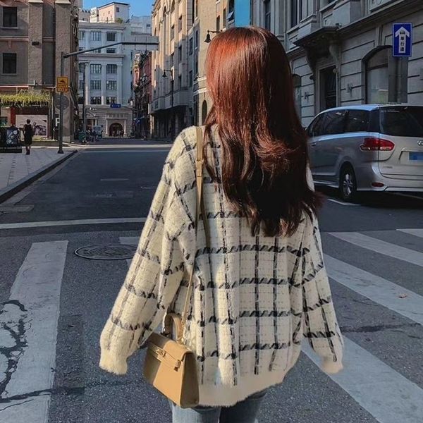 

women's jackets autumn women imitation velvet mink mesh women's loose cardigan single breasted nightgown lady chess p636 1rt3, Black;brown