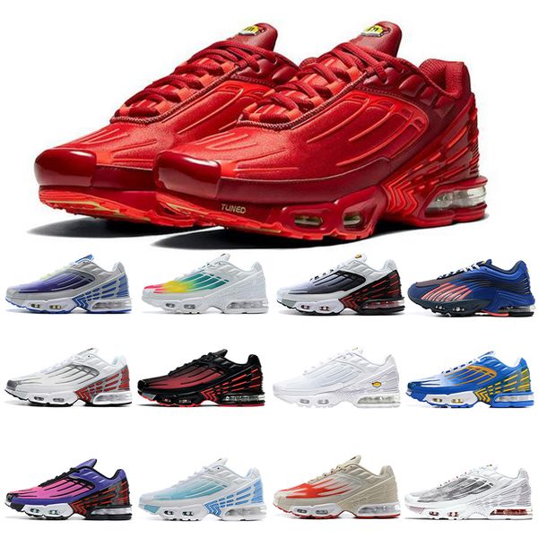 

tn plus 3 tuned tns 2 running shoes mens womens classic sports sneakers bright neon all black white 3s wolf grey iii green red blue trainers