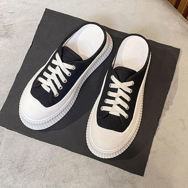 

slippers women's flip flops 2021 summer the fashion all-match comfortable solid color casual shoes female platform, Black