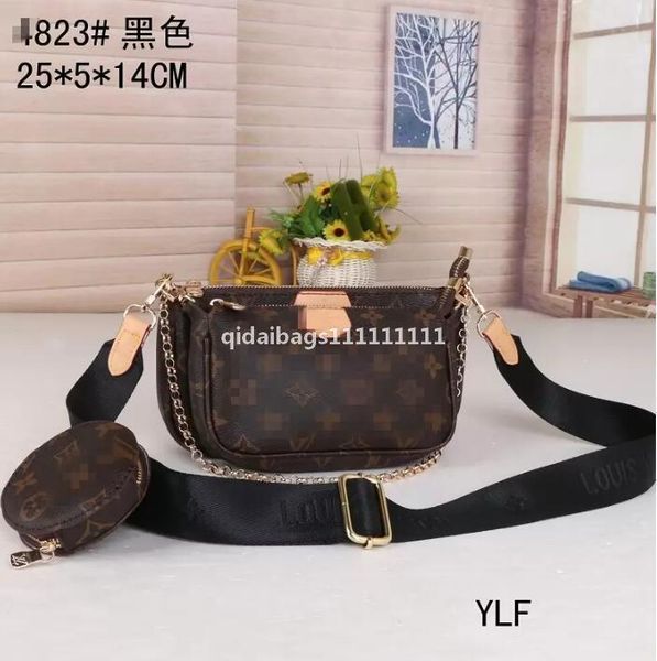 

988 gglvlouisvittonyslvutton 3-piece set luxurys should bag fashion tote purse wallet crossbody bags small ch, Red;black