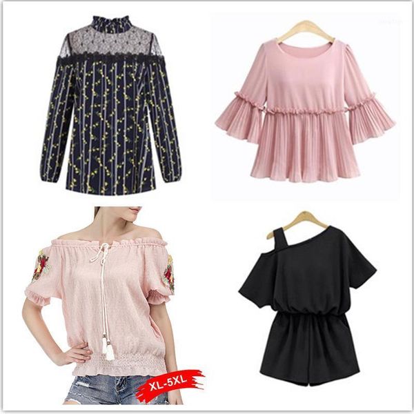 

women's blouses & shirts plus size stand collar transparent mesh patchworked blouse shirt high street floral print long sleeve mock nec, White
