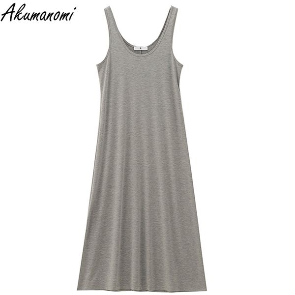 Oversize Tank Algodão Vestidos de Verão de Algodão Mulheres Plus Size Maxi Vestido para Mulheres Casual 4XL 5XL 6XL 7XL 8XL 9XL 10XL Preto Branco 210331