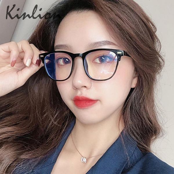 

fashion sunglasses frames kinlion retro square glasses frame women vintage clear eyeglasses women's retangle classic optical men's, Black