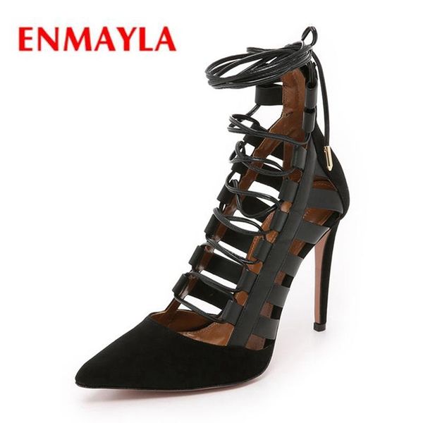 

casual lace-up solid women heels wedge sandals high sandalias de mujer verano 2021 size 34-43 zyl2238, Black