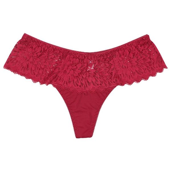 

women's panties thong lace stitching milk silk hollow underwear women low-waist seamless t pants briefs, Black;pink