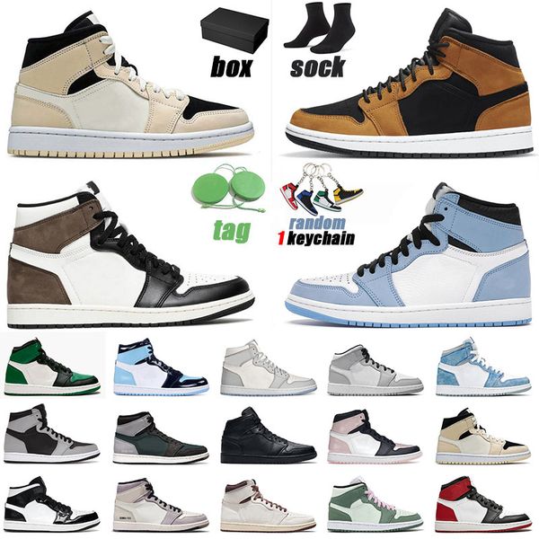 

2022 jumpman 1 1s basketball shoes mens womens designer high og delement gore tex off university blue unc carbon fiber mid dutch green white