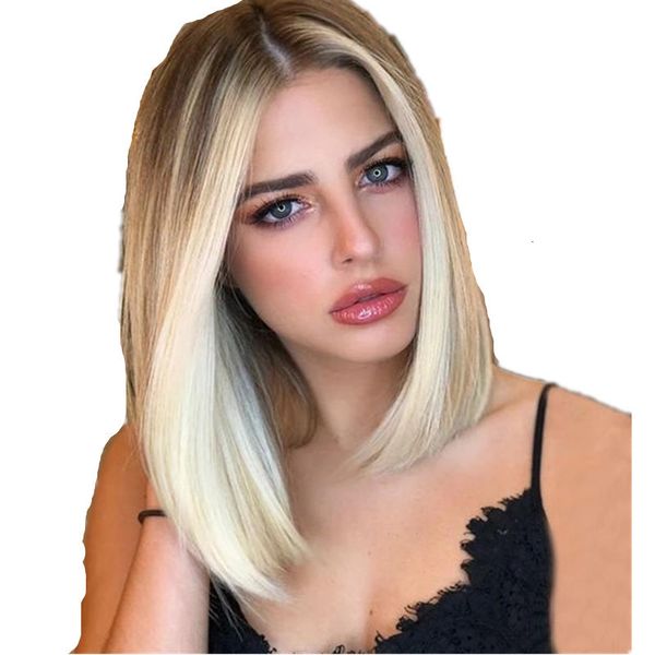 

temperature chemical fiber silk high hair women's gradually changing head cover wig, Black