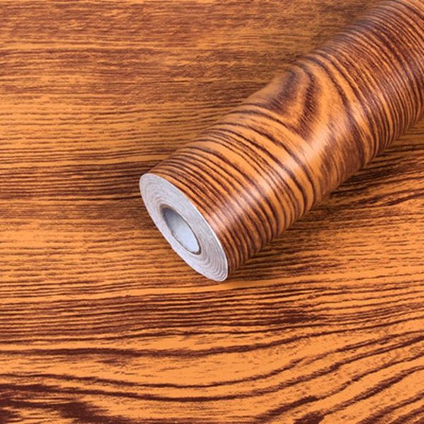 

wallpapers wood stripe pvc wallpaper self-adhesive waterproof wall sticker removable living room decoration furniture renovation