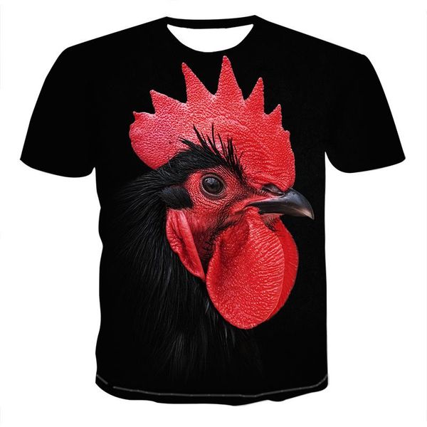 

men's t-shirts 2021 summer 3d printed animal print men t- shirt 's casual o-neck hip hop short sleeve size 110 - 6x, White;black