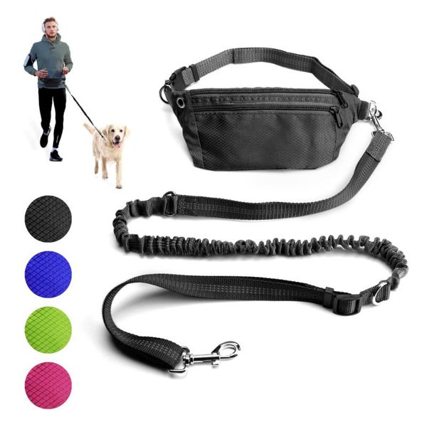 

dog collars & leashes hands leash for running walking jogging training hiking retractable bungee waist large dogs accessories