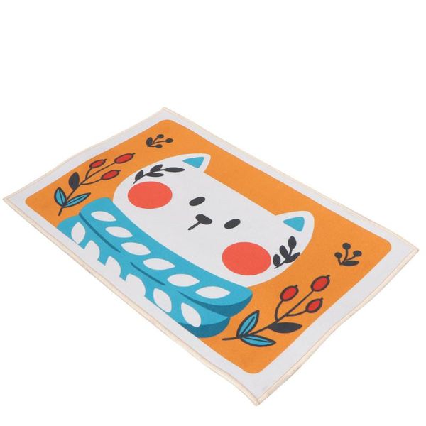 

1pc children bathroom mat anti-skid bath cushion absorbent floor (yellow) mats