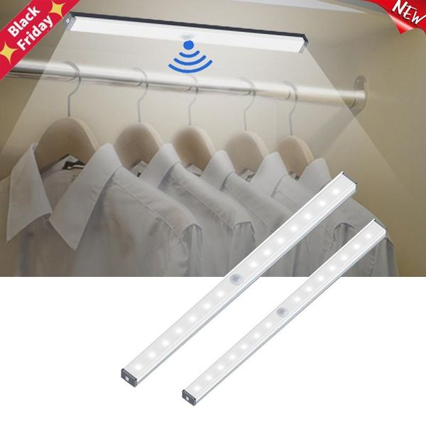 

led usb charging cabinet light magnetic strip closet night lamp with motion sensor for kitchen bedroom home lighting