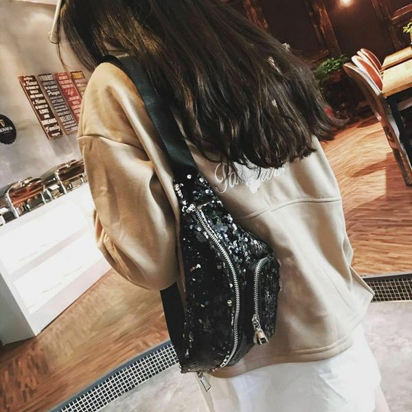 

women waist bag fanny pack camping money pouch belt sport squins bags