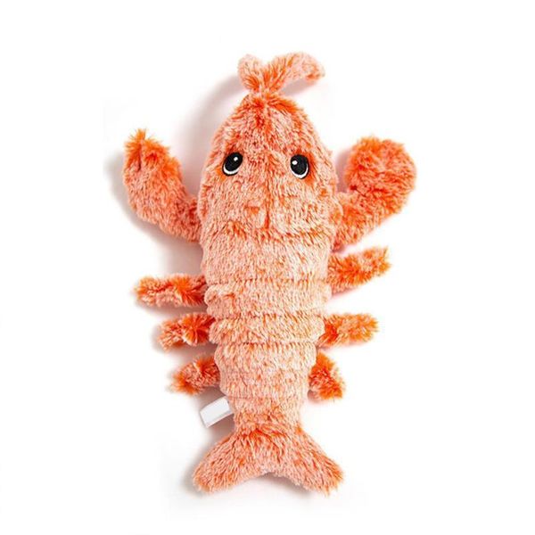 

cat toys toy plush lobster electric usb charging simulation jumping for cats dogs pet