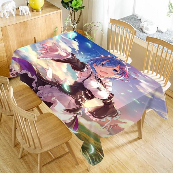 

table cloth re zero anime tablecloth dustproof dinner rectangular wedding decoration cover home textiles