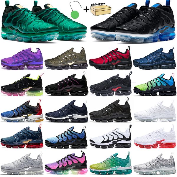 

2021 tn plus running shoes men women outdoor trainers hyper dark blue triple black all red mens sports sneakers