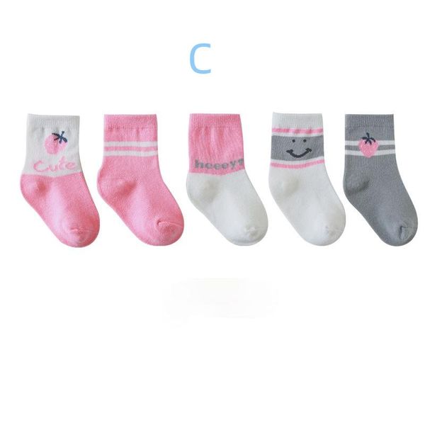 

baby socks spring cotton soft boys girls cute cartoon children fashion stripe comfortable shoes acces, Pink;yellow