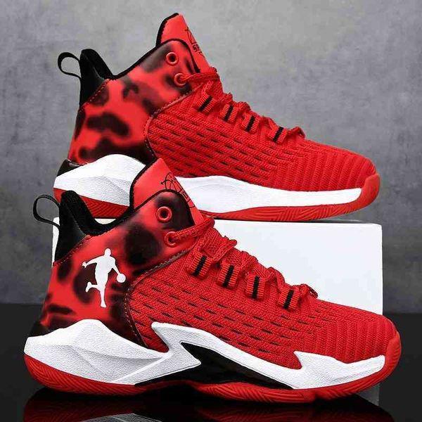 

guochao joint boys' summer single mesh breathable children's basketball shoes, Black