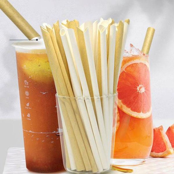 

drinking straws 100pcs natural wheat straw 100% biodegradable environmentally friendly portable bar kitchen accessories