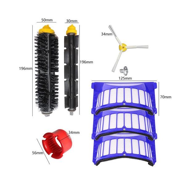 

waste bins 1 set replacement parts kit for main brush 3 filter screen round comb spinning side (with screw)