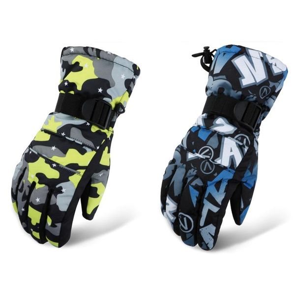 

ski gloves men women kids anti-slip waterproof winter snow warm fleece motorcycle snowmobile riding