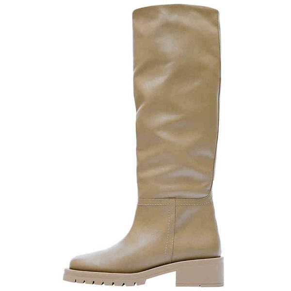 

boots za mulheres de couro genuÃ­no joelho botas altas moda festa noite clube sapatos mulher volta zÃ­per inverno quente longo fivela t4ko, Black