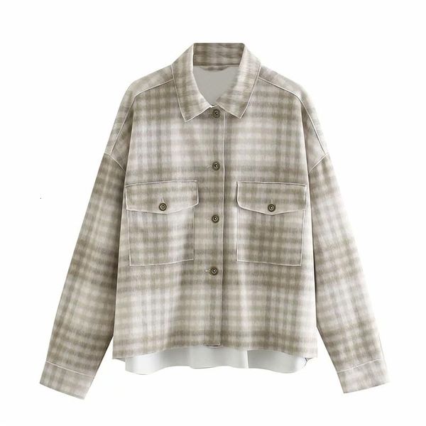 

women's women stylish plaid oversize long jackets outwear ladies fashion single breasted khaki loose shirt jacket chic girl coats fpyx, Black;brown