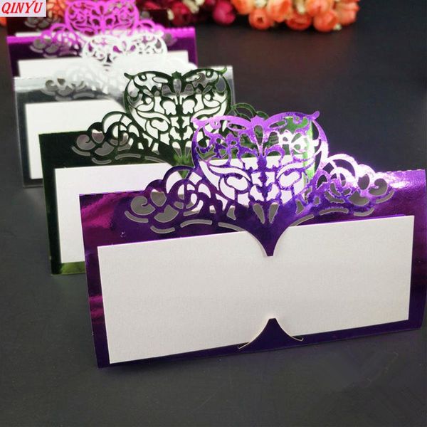 

greeting cards 100 stks wedding party tafel naam plaats kaarten favor decor vlinder laser cut card decoratie 5z sh871