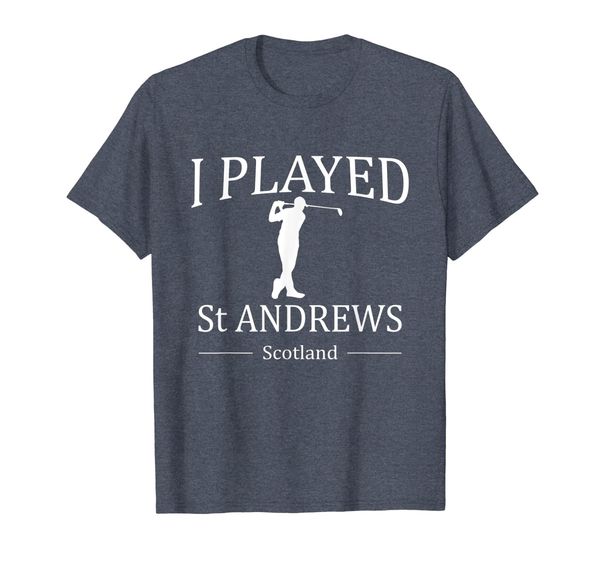 

st andrews golf t shirt gift for golfers who played scotland, White;black