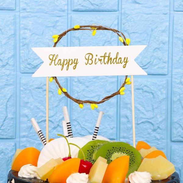

other festive & party supplies birthday decor accessories cake decoration led glowing plastic insert plug-in cupcake er wreath