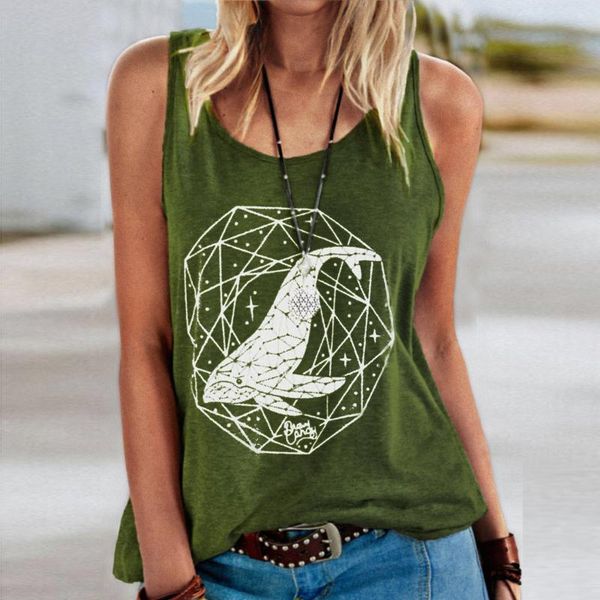 

fashion summer womens tee o-neck tank animal print loose t-shirt women tanks casual shirts lady 2021 women's & camis, White