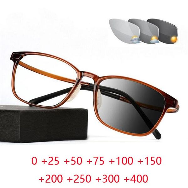 

sunglasses outdoor shade anti-uv screwless chameleon reading glasses r90 transitions farsighted eyeglasses 0 +0.25 +0.5 to +4.0, White;black