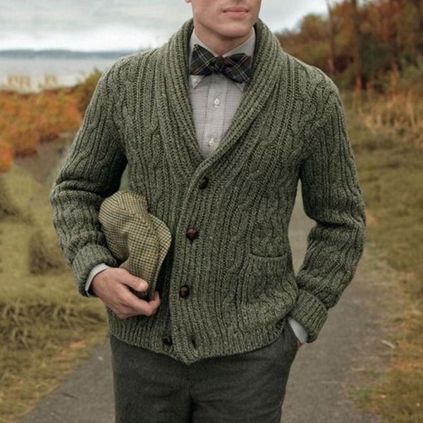 

men's sweaters 2021 autumn winter mens sweater solid color cardigan single breasted long sleeve pocket v-neck casual simplicity, White;black
