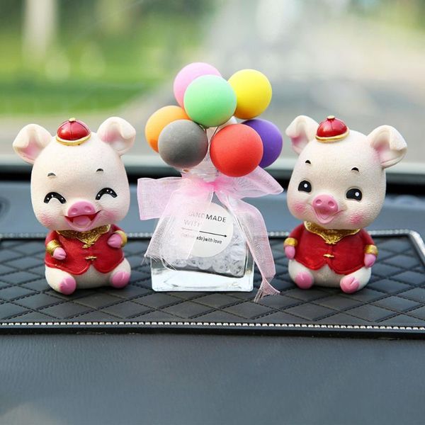 

interior decorations closed eye deskdecor creative head-shaking for car bedroom livingroom (red)