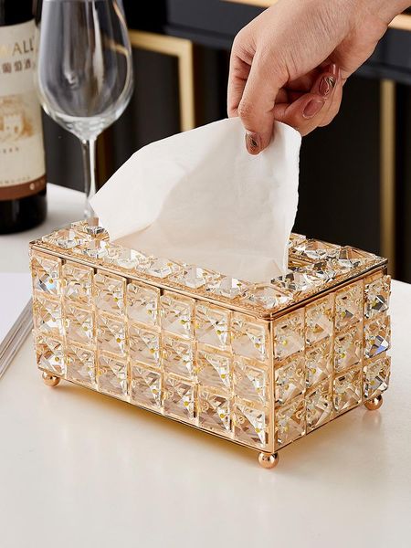 

modern design creativity tissue boxes nordic luxury living room crystal box storage rangement home decor bc50zjh & napkins