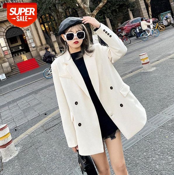 

british style small suit jacket women korean casual fashion #na9t, Black;gray