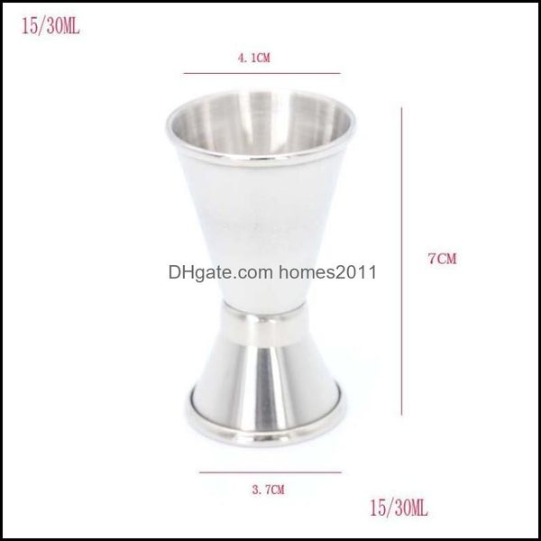 

tools barware kitchen, dining home & gardendouble sided cocktail bar cups stainless steel jigger bartender drink mixer liquor measuring cup