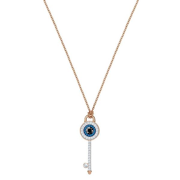 

chains duo romantic key necklace, collar chain, female head ornament, Silver