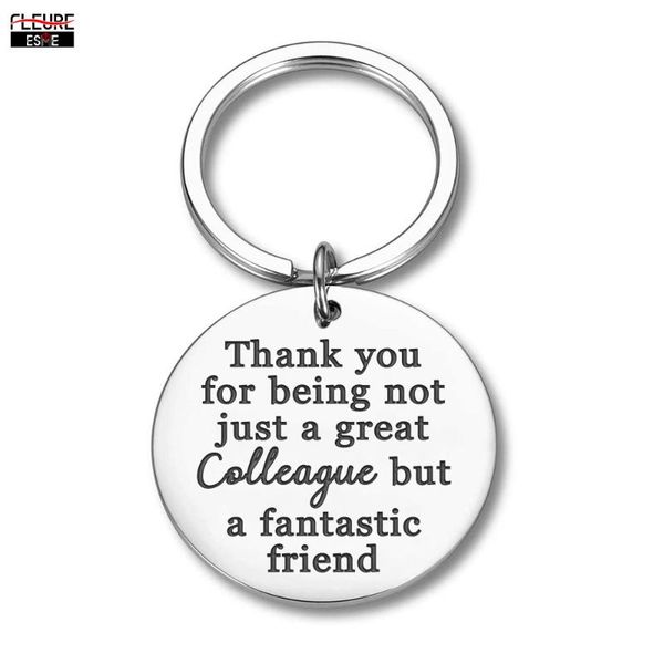 

keychains coworkers keychain gifts for men women retirement appreciation leaving coworker supervisor boss colleagues, Silver