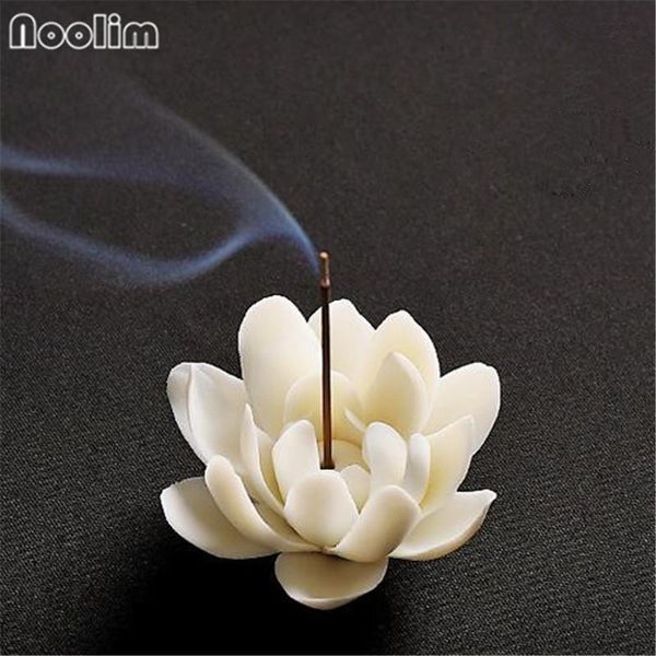 

fragrance lamps ceramic handmade water lily incense burner exquisite censer stick holder home office yoga house decoration