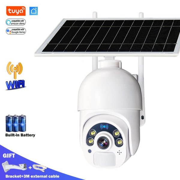 

tuya camera wifi solar battery alexa outdoor surveillance 1080p cctv alarm smart home ptz wireless ip cameras